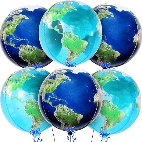 Globe Balloons for Travel-Themed Party